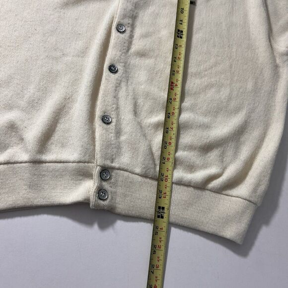 Vintage Izod Lacoste Cardigan Mens L Grandpa  Alligator Logo Acrylic Grunge - Picture 9 of 10
